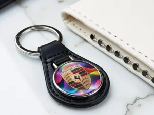 Porsche Schlüsselring Leder Stabiles Modern Tuning Haptik